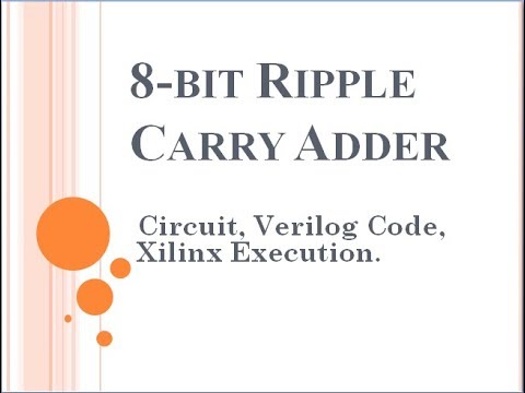 8 bit ripple carry adder verilog code